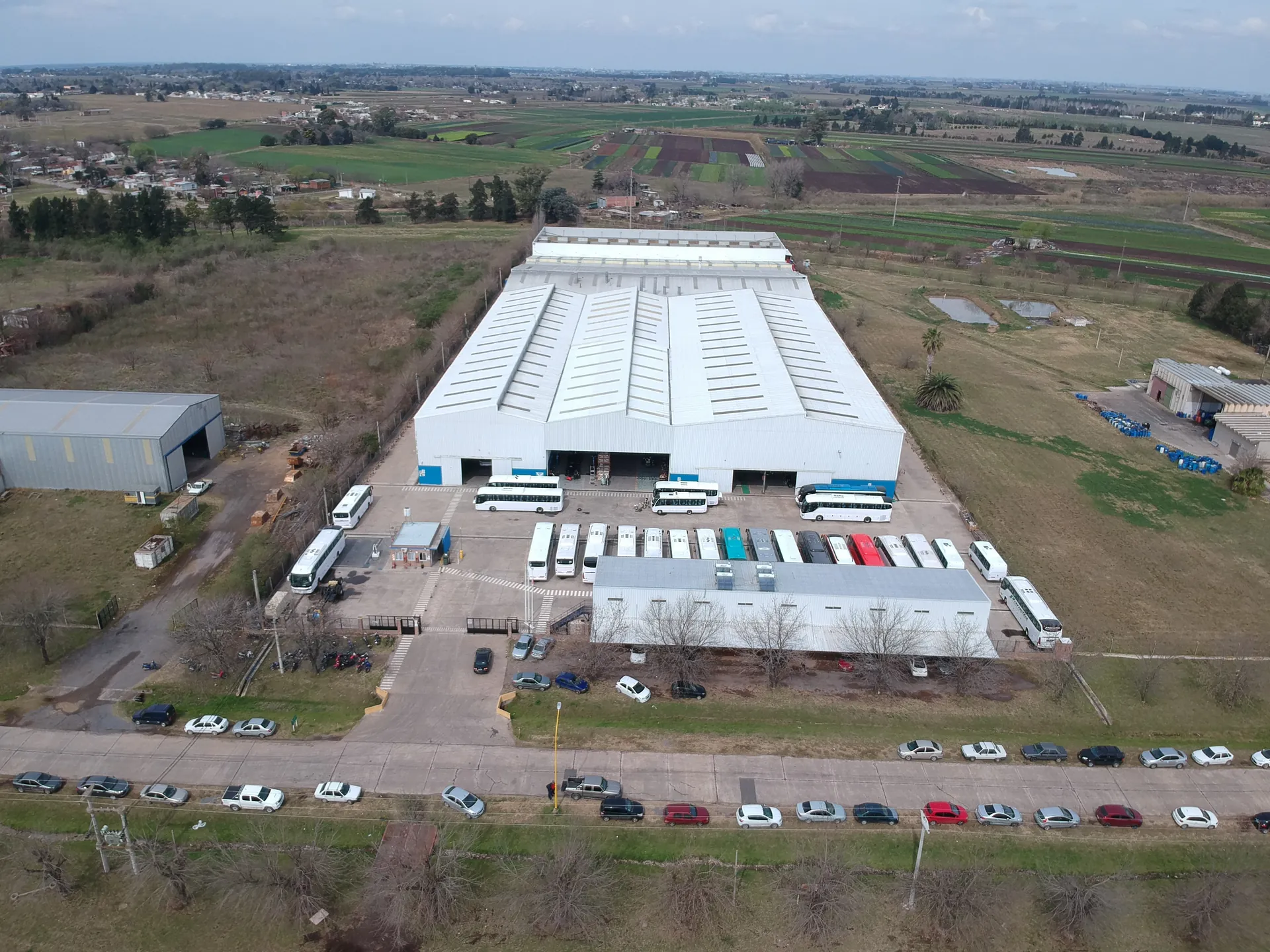 Vista aérea de las instalaciones Saldivia